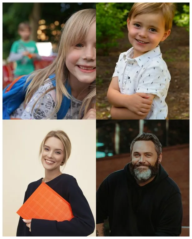 The four photos the family sent